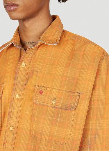 NOTSONORMAL リフレクトフランネルシャツ オレンジ nsm0351006