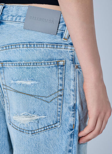 LN-CC® - Balenciaga: Straight-Leg Denim Jeans - Light Blue Balenciaga Straight-Leg Denim Jeans Light Blue bal0265009