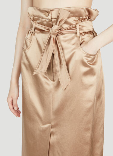 Max Mara 새틴 맥시 스커트 카멜 max0253037