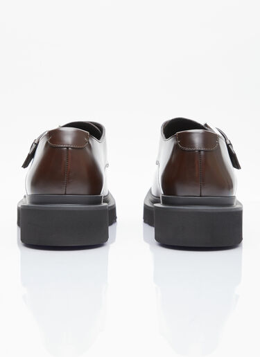 Dolce & Gabbana Brushed Leather Monkstrap Shoes Brown dol0153009