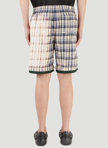Acne Studios Bleached Check Shorts Beige acn0145027