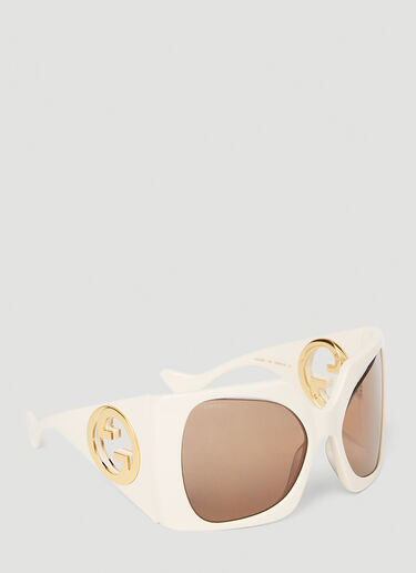 Gucci GG1255S 方形太阳镜 白色 guc0252124
