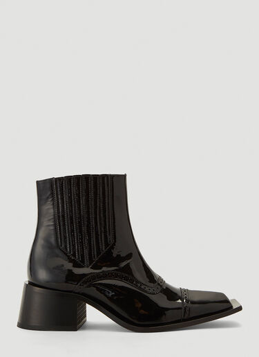 Martine Rose Squared-Toe Ankle Boots Black mtr0239004
