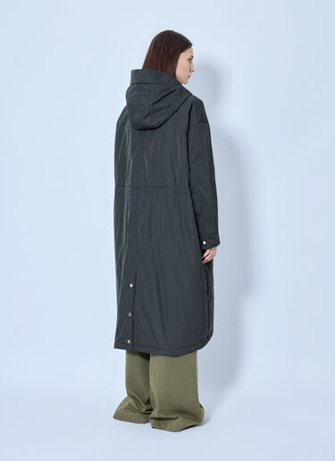 LN-CC® - Max Mara: Hooded Quilted Coat - Dark Green Max Mara Hooded Quilted Coat Dark Green max0265313