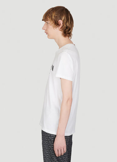 Balmain Logo Print T-Shirt White bln0153003