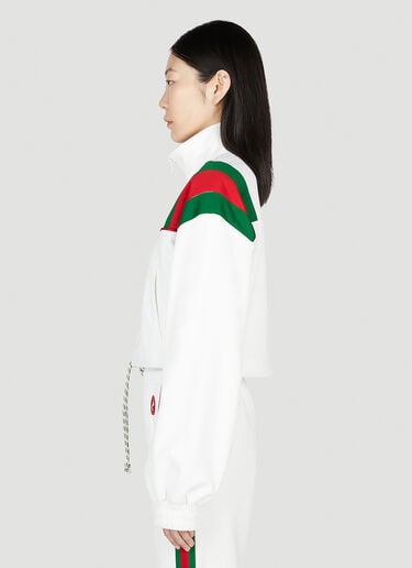 Gucci 로고 자수 스웨트셔츠 화이트 guc0253004