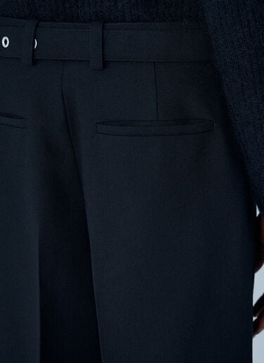 Belted Tailored Wool Pants Jil Sander Belted Tailored Wool Pants Black jil0162024