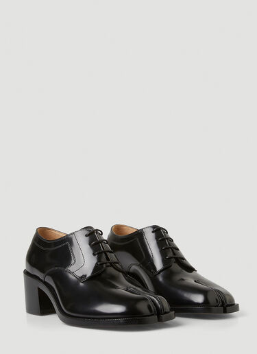Maison Margiela Tabi Lace-Up Heeled Shoes Black mla0246042