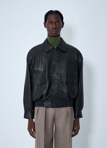 Leather Blouson Jacket Saint Laurent Leather Blouson Jacket Black sla0162008