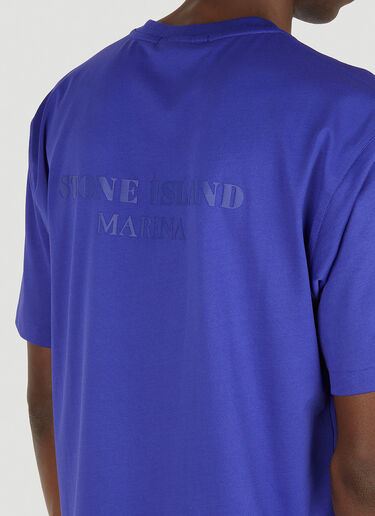 Stone Island Marina Embroidered Logo T-Shirt Blue sto0148033
