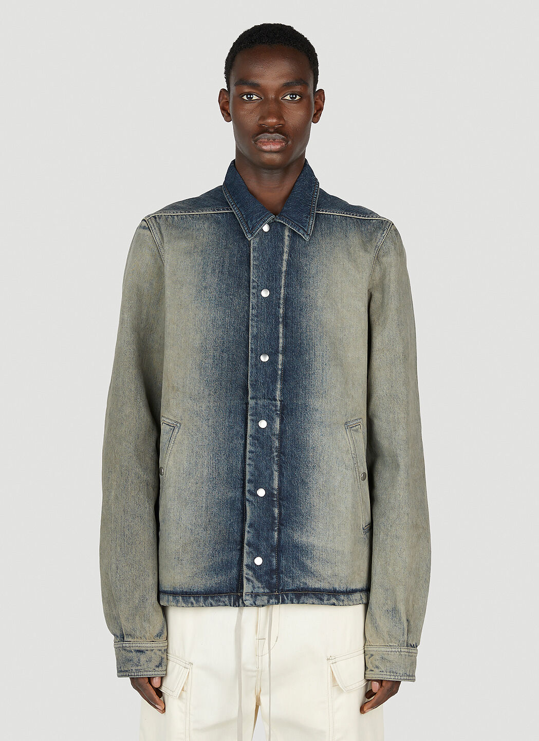 Faded denim discount jacket