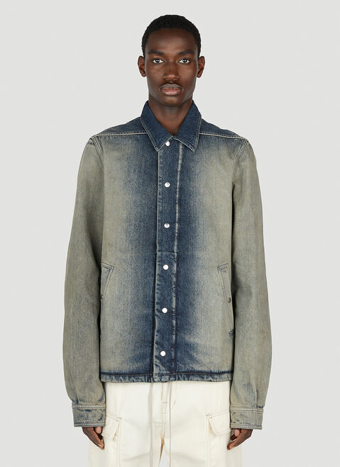 Rick Owens DRKSHDW Faded Denim Jacket Brown drk0154001