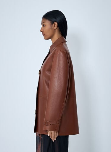 Acne Studios Leather Jacket Brown acn0262037