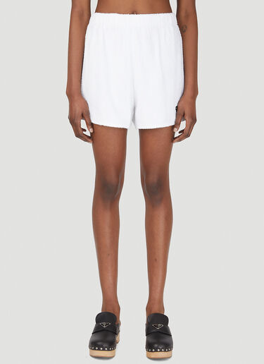 Prada Terry Cloth Shorts White pra0248015