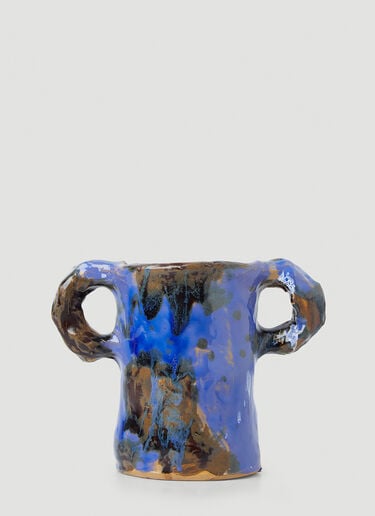 Paint Splatter Vase Niko June Paint Splatter Vase Blue nkj0347005