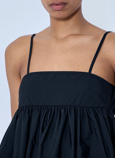 Cecilie Bahnsen CBselena Embroidered Taffeta Top Black cec0264002