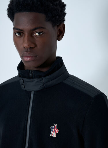 Logo Patch Zip-Up Jacket Moncler Grenoble Logo Patch Zip-Up Jacket Black mog0362001