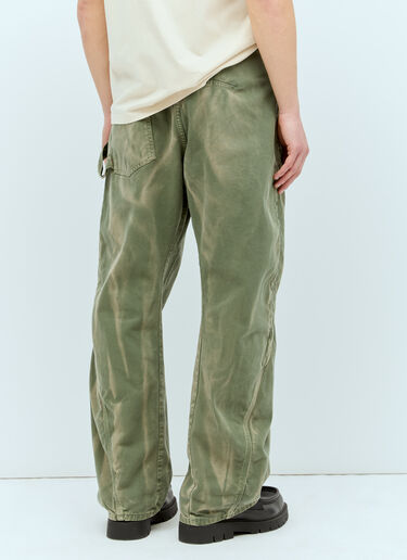 JW Anderson Twisted Workwear Jeans Green jwa0156003