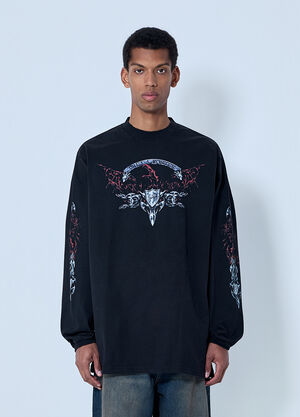 VETEMENTS Graphic Long Sleeve T-Shirt Black vet0164005