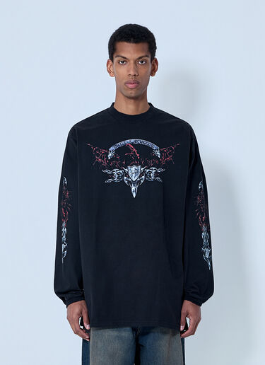 VETEMENTS Graphic Long Sleeve T-Shirt Black vet0164005