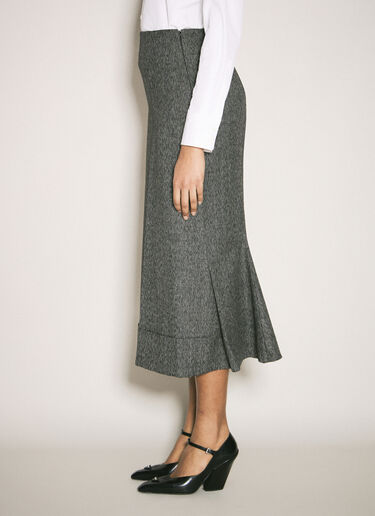 Prada Wool Maxi Skirt Grey pra0258057