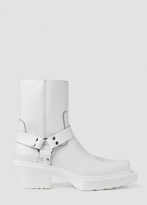 The Row Cowboy Harness Ankle Boots Red row0154007