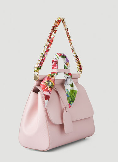 Dolce & Gabbana Sicily Scarf Shoulder Bag Pink dol0247149