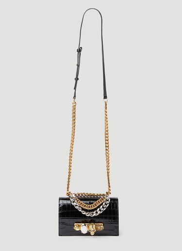 Alexander McQueen Jewelled Satchel Mini Bag Black amq0251006