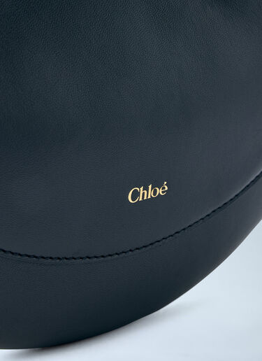 LN-CC® - Chloé: Small Banana Nappa Zipped Shoulder Bag - Black Chloé Small Banana Nappa Zipped Shoulder Bag Black chl0265051