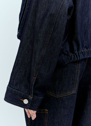 Dries Van Noten 缩褶下摆牛仔夹克 蓝色 dvn0256004