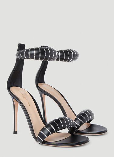 Gianvito Rossi Bijoux Crystal High Heeled Sandals Black gia0251003