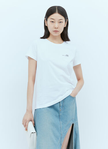 ロゴプリントTシャツ A.P.C. ロゴプリントTシャツ ホワイト apc0254002
