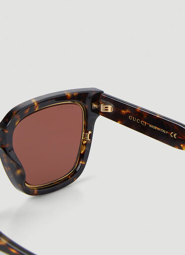 Gucci Square Frame Sunglasses Brown guc0247368