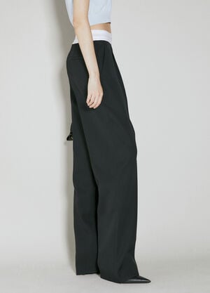 Alexander Wang Pleated Wool Pants Black awg0253005