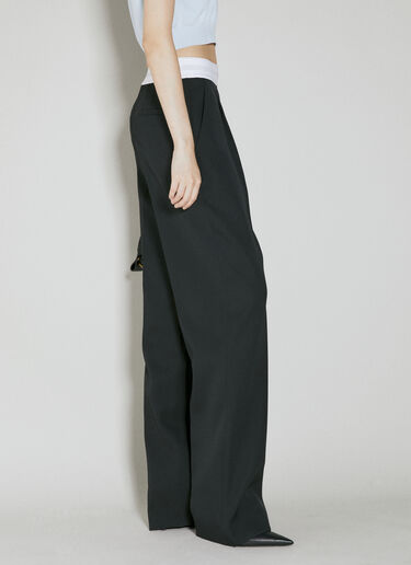 Alexander Wang Pleated Wool Pants Black awg0253005