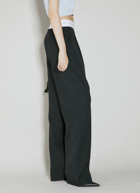 Alexander Wang Pleated Wool Pants Black awg0253059