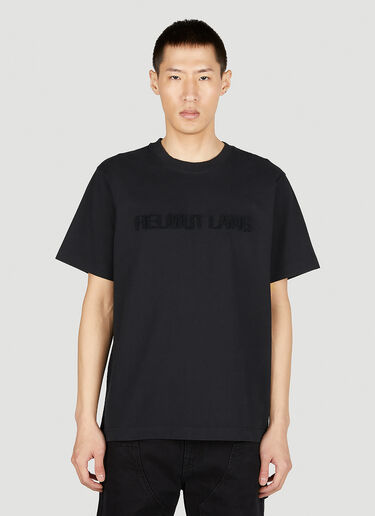 Helmut Lang Flocked Logo T-Shirt Black hlm0151007