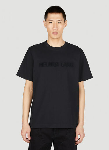 Helmut Lang フロック ロゴTシャツ ブラック hlm0151007