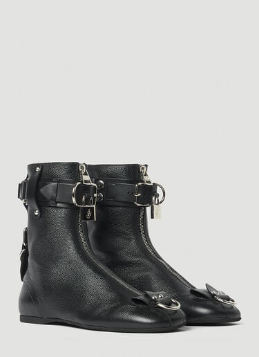 JW Anderson Leather Boxing Boots Black jwa0253022