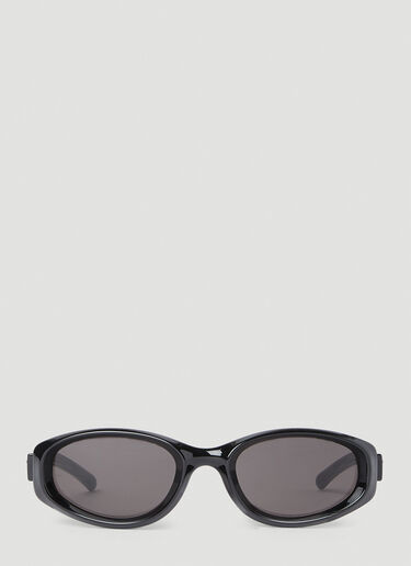 Bottega Veneta Arch 椭圆形太阳镜 黑色 bov0151121