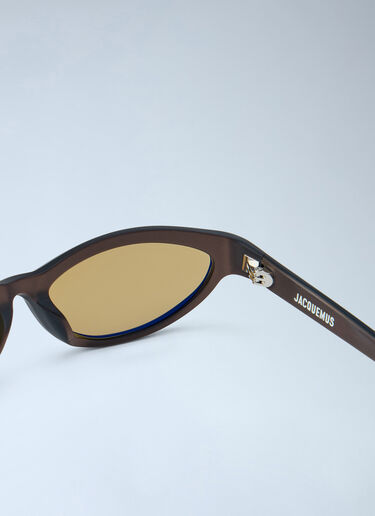 LN-CC® - Jacquemus: Curvo Sunglasses - Brown Jacquemus Curvo Sunglasses Brown jac0365303