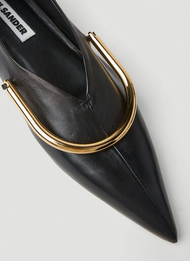 Jil Sander Pointed Ballerina Flats Black jil0251050