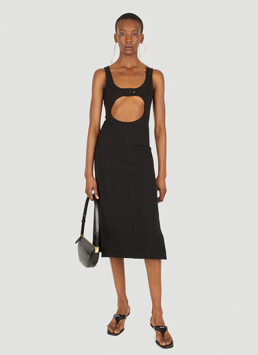 Courrèges 圆形纽扣连衣裙 黑色 cou0247011