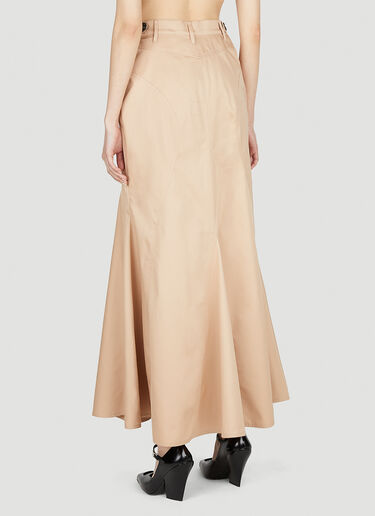 Burberry Flared Skirt Beige bur0252065
