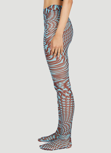 Mugler Star Print Leggings Blue mug0252033