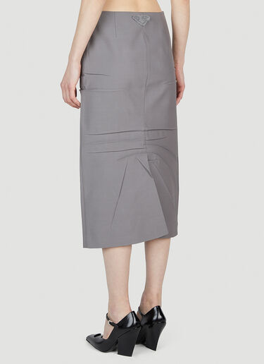 Prada 华达呢半裙 灰色 pra0252054