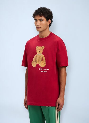 Bear In Mind T-shirt Palm Angels Bear In Mind T-shirt Red pma0160014