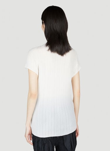 Issey Miyake Wooly Pleats Top White ism0253003