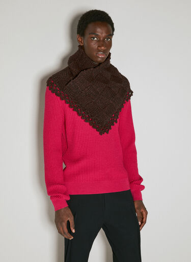Apasia Crochet Scarf Kiko Kostadinov Apasia Crochet Scarf Brown kko0154018