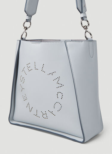 Stella McCartney 천공된 로고 스몰 숄더백 라이트 블루 stm0251026